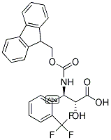 N-FMOC-(2R,3R)-3-AMINO-2-HYDROXY-3-(2-TRIFLUOROMETHYL-PHENYL)-PROPIONIC ACID Struktur