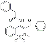 N-(3-BENZOYL-2-METHYL-1,1-DIOXO-1,2-DIHYDRO-1LAMBDA~6~,2-BENZOTHIAZIN-4-YL)-2-PHENYLACETAMIDE Struktur