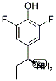 (S)-4-(1-AMINOPROPYL)-2,6-DIFLUOROPHENOL Struktur