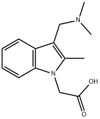 (3-DIMETHYLAMINOMETHYL-2-METHYL-INDOL-1-YL)-ACETIC ACID Struktur