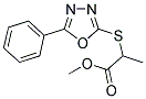 METHYL 2-[(5-PHENYL-1,3,4-OXADIAZOL-2-YL)SULFANYL]PROPANOATE Struktur