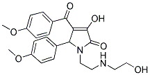 3-HYDROXY-1-{2-[(2-HYDROXYETHYL)AMINO]ETHYL}-4-(4-METHOXYBENZOYL)-5-(4-METHOXYPHENYL)-1,5-DIHYDRO-2H-PYRROL-2-ONE Struktur