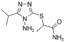 2-[(4-AMINO-5-ISOPROPYL-4H-1,2,4-TRIAZOL-3-YL)SULFANYL]PROPANAMIDE Struktur