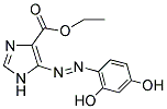 ETHYL 5-[(E)-(2,4-DIHYDROXYPHENYL)DIAZENYL]-1H-IMIDAZOLE-4-CARBOXYLATE Struktur