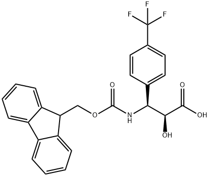 N-FMOC-(2S,3S)-3-AMINO-2-HYDROXY-3-(4-TRIFLUOROMETHYL-PHENYL)-PROPIONIC ACID Struktur