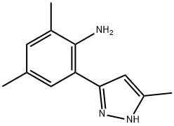 2,4-DIMETHYL-6-(5-METHYL-2H-PYRAZOL-3-YL)-PHENYLAMINE Struktur