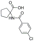 1-(4-CHLORO-BENZOYLAMINO)-CYCLOPENTANECARBOXYLIC ACID Struktur