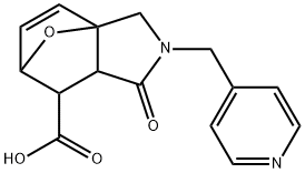 4-OXO-3-PYRIDIN-4-YLMETHYL-10-OXA-3-AZA-TRICYCLO[5.2.1.0(1,5)]DEC-8-ENE-6-CARBOXYLIC ACID Struktur