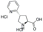 (+/-)-TRANS-4-(2-PYRIDINYL)PYRROLIDINE-3-CARBOXYLIC ACID DIHYDROCHLORIDE Struktur