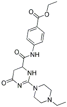 ETHYL 4-({[2-(4-ETHYL-1-PIPERAZINYL)-6-OXO-3,4,5,6-TETRAHYDRO-4-PYRIMIDINYL]CARBONYL}AMINO)BENZOATE Struktur