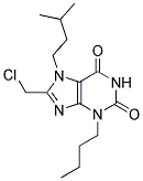 3-BUTYL-8-(CHLOROMETHYL)-7-(3-METHYLBUTYL)-3,7-DIHYDRO-1H-PURINE-2,6-DIONE Struktur