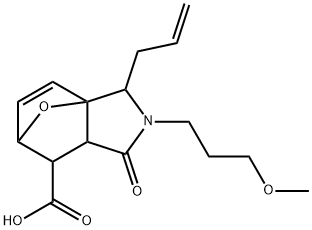 2-ALLYL-3-(3-METHOXYPROPYL)-4-OXO-10-OXA-3-AZATRICYCLO[5.2.1.0(1,5)]DEC-8-ENE-6-CARBOXYLIC ACID Struktur