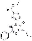 ETHYL 2-{2-BENZOYL-1-[(PROPYLAMINO)CARBONYL]HYDRAZINO}-1,3-THIAZOLE-4-CARBOXYLATE Struktur