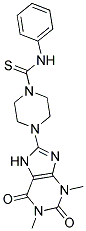 4-(1,3-DIMETHYL-2,6-DIOXO-2,3,6,7-TETRAHYDRO-1H-PURIN-8-YL)-N-PHENYLPIPERAZINE-1-CARBOTHIOAMIDE Struktur