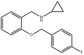 N-(2-((4-FLUOROBENZYL)OXY)BENZYL)CYCLOPROPANAMINE Struktur