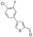 4-(4-CHLORO-3-FLUOROPHENYL)-2-THIOPHENECARBALDEHYDE Struktur