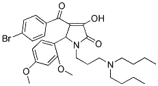 4-(4-BROMOBENZOYL)-1-(3-(DIBUTYLAMINO)PROPYL)-5-(2,4-DIMETHOXYPHENYL)-3-HYDROXY-1H-PYRROL-2(5H)-ONE Struktur