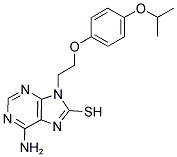 6-AMINO-9-[2-(4-ISOPROPOXYPHENOXY)ETHYL]-9H-PURINE-8-THIOL Struktur