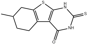 2-MERCAPTO-7-METHYL-5,6,7,8-TETRAHYDRO[1]BENZOTHIENO[2,3-D]PYRIMIDIN-4(3H)-ONE Struktur