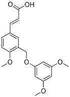 (2E)-3-(3-[(3,5-DIMETHOXYPHENOXY)METHYL]-4-METHOXYPHENYL)-2-PROPENOIC ACID Struktur