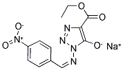 SODIUM 4-(ETHOXYCARBONYL)-1-{[(1Z)-(4-NITROPHENYL)METHYLENE]AMINO}-1H-1,2,3-TRIAZOL-5-OLATE Struktur