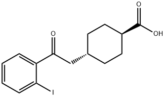 TRANS-4-[2-(2-IODOPHENYL)-2-OXOETHYL]CYCLOHEXANE-1-CARBOXYLIC ACID Struktur