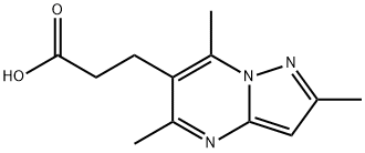 3-(2,5,7-TRIMETHYL-PYRAZOLO[1,5-A]PYRIMIDIN-6-YL)-PROPIONIC ACID Struktur