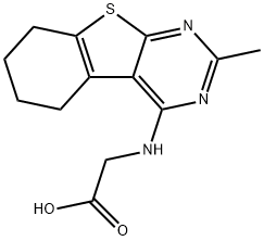 (2-METHYL-5,6,7,8-TETRAHYDRO-BENZO[4,5]THIENO[2,3-D]PYRIMIDIN-4-YLAMINO)-ACETIC ACID Struktur