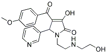 3-HYDROXY-1-{2-[(2-HYDROXYETHYL)AMINO]ETHYL}-4-(4-METHOXYBENZOYL)-5-(3-PYRIDINYL)-1,5-DIHYDRO-2H-PYRROL-2-ONE Struktur