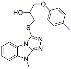 1-(9-METHYL-9H-BENZO[4,5]IMIDAZO[2,1-C][1,2,4]TRIAZOL-3-YLSULFANYL)-3-P-TOLYLOXY-PROPAN-2-OL Struktur