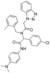 2-(2-(1H-BENZO[D][1,2,3]TRIAZOL-1-YL)-N-(2-METHYLBENZYL)ACETAMIDO)-2-(4-CHLOROPHENYL)-N-(4-(DIMETHYLAMINO)PHENYL)ACETAMIDE Struktur