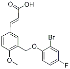 (2E)-3-(3-[(2-BROMO-4-FLUOROPHENOXY)METHYL]-4-METHOXYPHENYL)-2-PROPENOIC ACID Struktur