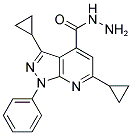 3,6-DICYCLOPROPYL-1-PHENYL-1H-PYRAZOLO[3,4-B]PYRIDINE-4-CARBOXYLIC ACID HYDRAZIDE Struktur