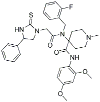 N-(2,4-DIMETHOXYPHENYL)-4-(N-(2-FLUOROBENZYL)-2-(4-PHENYL-2-THIOXOIMIDAZOLIDIN-1-YL)ACETAMIDO)-1-METHYLPIPERIDINE-4-CARBOXAMIDE Struktur