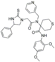 N-(2,4-DIMETHOXYPHENYL)-4-(2-(4-PHENYL-2-THIOXOIMIDAZOLIDIN-1-YL)-N-(PYRIDIN-3-YLMETHYL)ACETAMIDO)-TETRAHYDRO-2H-THIOPYRAN-4-CARBOXAMIDE Struktur