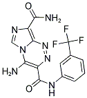 4-AMINO-N~3~-[3-(TRIFLUOROMETHYL)PHENYL]IMIDAZO[5,1-C][1,2,4]TRIAZINE-3,8-DICARBOXAMIDE Struktur