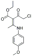 ETHYL (2E)-2-(CHLOROACETYL)-3-[(4-METHOXYPHENYL)AMINO]BUT-2-ENOATE Struktur