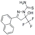 5-HYDROXY-3-(1-NAPHTHYL)-5-(TRIFLUOROMETHYL)-4,5-DIHYDRO-1H-PYRAZOLE-1-CARBOTHIOAMIDE Struktur