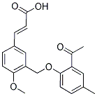 (2E)-3-(3-[(2-ACETYL-4-METHYLPHENOXY)METHYL]-4-METHOXYPHENYL)-2-PROPENOIC ACID Struktur