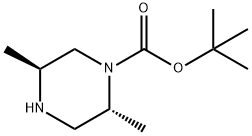 (2R,5S)-2,5-DIMETHYL-PIPERAZINE-1-CARBOXYLIC ACID TERT-BUTYL ESTER Struktur