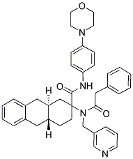 (4AR,9AS)-N-(4-MORPHOLINOPHENYL)-2-(2-PHENYL-N-(PYRIDIN-3-YLMETHYL)ACETAMIDO)-1,2,3,4,4A,9,9A,10-OCTAHYDROANTHRACENE-2-CARBOXAMIDE Struktur