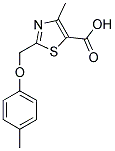 4-METHYL-2-[(4-METHYLPHENOXY)METHYL]-1,3-THIAZOLE-5-CARBOXYLIC ACID Struktur