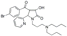 4-(4-BROMOBENZOYL)-1-(3-(DIBUTYLAMINO)PROPYL)-3-HYDROXY-5-(PYRIDIN-2-YL)-1H-PYRROL-2(5H)-ONE Struktur