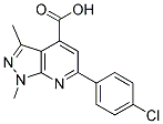 6-(4-CHLORO-PHENYL)-1,3-DIMETHYL-1 H-PYRAZOLO[3,4-B ]PYRIDINE-4-CARBOXYLIC ACID Struktur