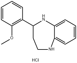 2-(2-METHOXY-PHENYL)-2,3,4,5-TETRAHYDRO-1H-BENZO[B][1,4]DIAZEPINE HYDROCHLORIDE Struktur