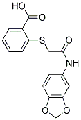 2-[[2-(1,3-BENZODIOXOL-5-YLAMINO)-2-OXOETHYL]THIO]BENZOIC ACID Struktur