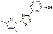 3-[2-(3,5-DIMETHYL-1H-PYRAZOL-1-YL)-1,3-THIAZOL-4-YL]PHENOL Struktur