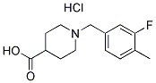 1-(3-FLUORO-4-METHYLBENZYL)PIPERIDINE-4-CARBOXYLIC ACID HYDROCHLORIDE Struktur