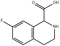 7-FLUORO-1,2,3,4-TETRAHYDRO-ISOQUINOLINE-1-CARBOXYLIC ACID Struktur