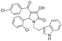 4-(4-CHLOROBENZOYL)-5-(2-CHLOROPHENYL)-3-HYDROXY-1-[2-(1H-INDOL-3-YL)ETHYL]-1,5-DIHYDRO-2H-PYRROL-2-ONE Struktur